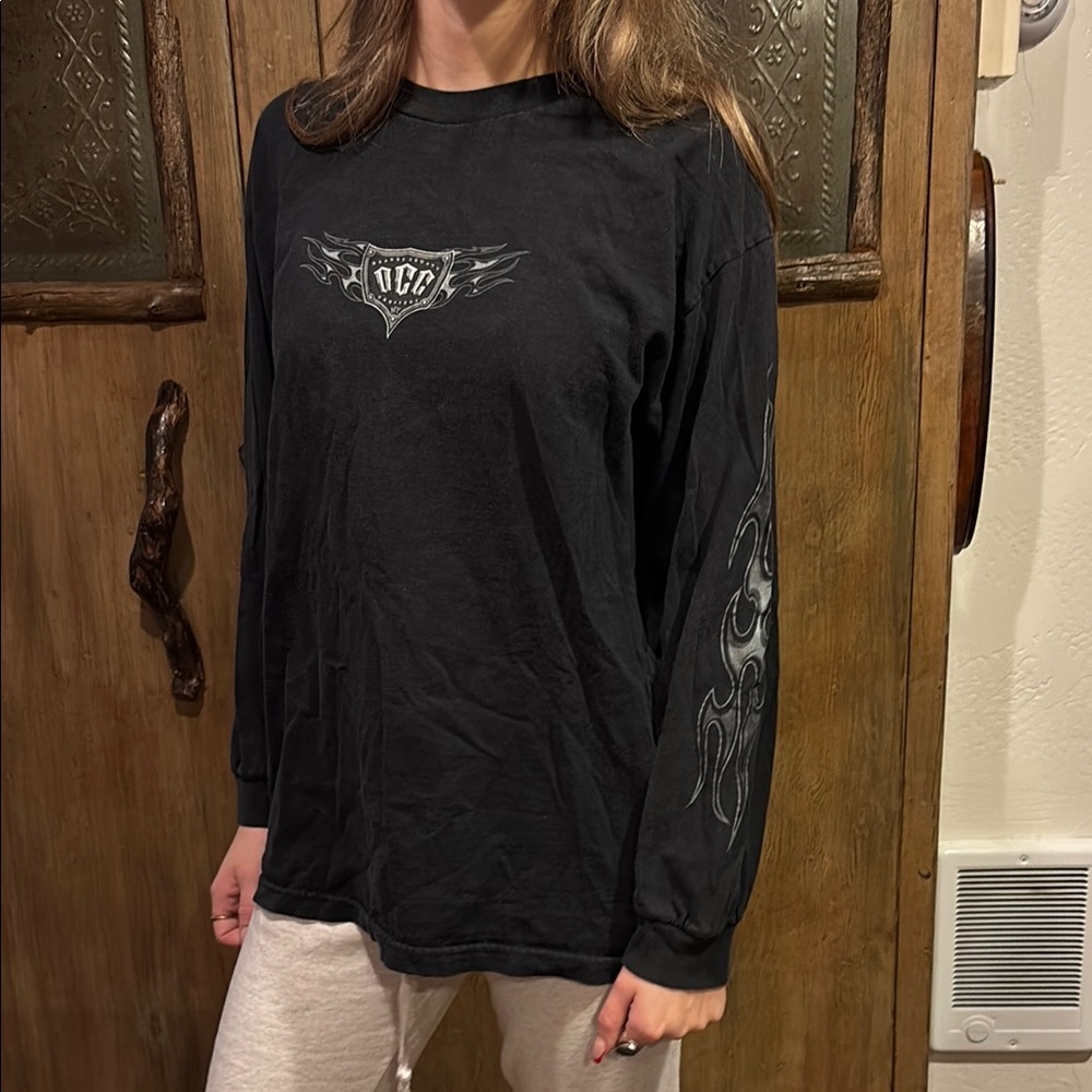 OCC Black Graphic Long Sleeve Shirt